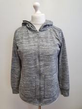B585 WOMANS GAP GREY BLEND ZIPPED SPORTS TRACKSUIT HOODIE TOP UK S 10 EU 38