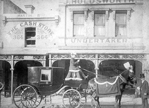 Funeral carriage outside - carriage,