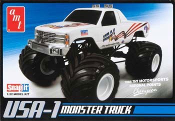 Amt white 4x4 monster truck - white,