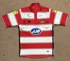 Wigan Warriors 2005 Patrick Hand-Signed Squad Rugby Shirt Jersey Mens Size Large