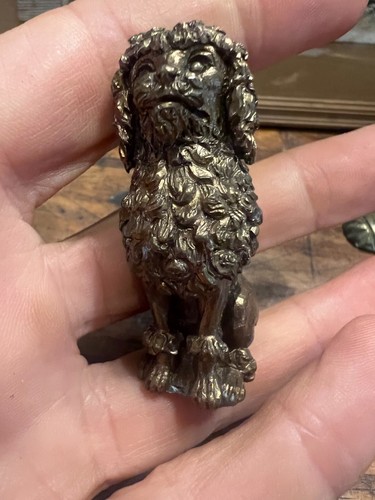 Dog poodle xix eme bronze - xix,