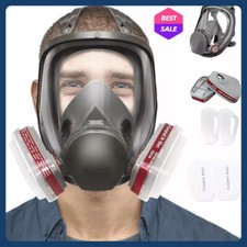 Full Face Mask 6800 With Goggles Filter Anti-Dust/Gas Respirator Mask Reusable