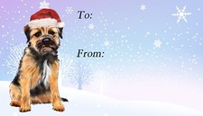 Border Terrier Dog Christmas Gift Labels -Set of 42 by Starprint - Self adhesive