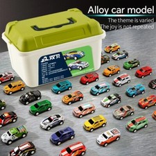 30 Pcs Mini Alloy Cars Model Sets With Storage Box Diecast Cars Toys for Kids