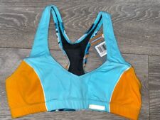 zumba sports bra blue top fitness gym training crop dance Size 6 8 10 xs small