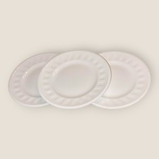 Wedgwood Colosseum 3x Salad Plates 8” White English Bone China Good Condition