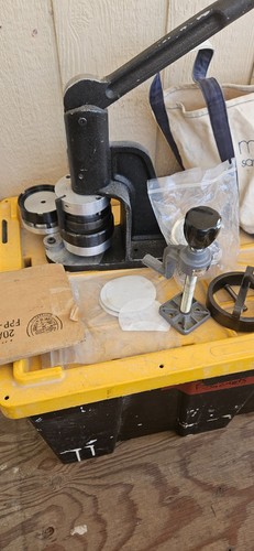 Vintage button maker machine - vintage,