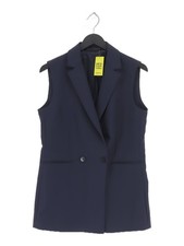 Gant Women's Coat UK 10 Blue Polyester with Elastane Overcoat