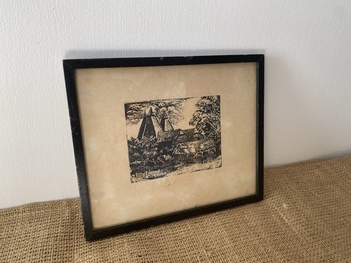 Old antique woodcut print - woodcut, kent