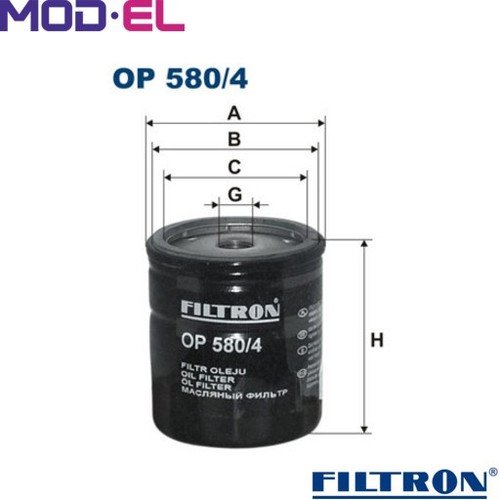Oil filter 580 - oil, for