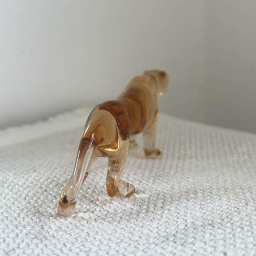 Vintage hand blown amber - hand,