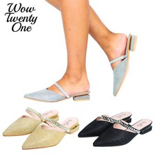 Ladies Womens Pointed Toe Flat