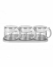 Set of 3 Tea Coffee Sugar Spices Kitchen Storage Canisters Jars Pots Containers
