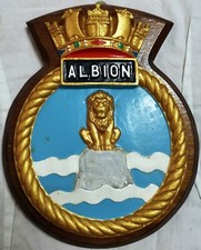HMS Albion Ship Crest Plaque