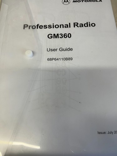 Motorola gm360 professional - motorola,