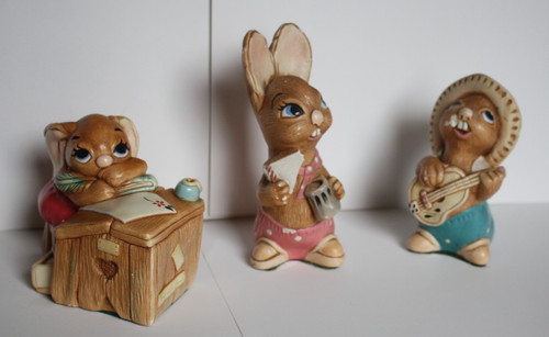 Pendelfin rabbit bunnies - rabbit,