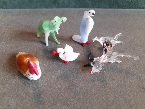 Vintage glass birds - vintage, 5