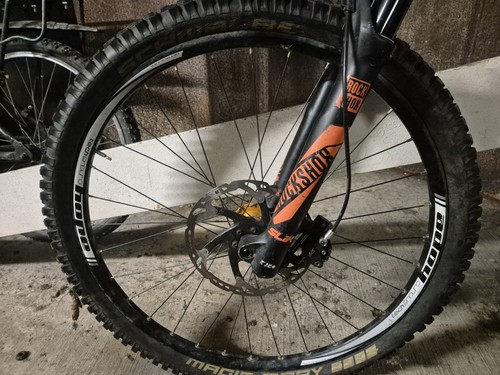 Orange mountain bike - mountain,