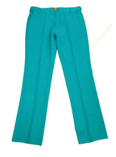 Ian Poulter Mens Golf Trousers size 36W 34L Bright Deep Turquoise Adjustable Wst