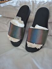Louis Vuitton Multicolou Iridescent Monogram Rubber Waterfront Slides. Uk Size 9