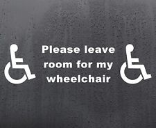 Wheelchair vinyl sticker car minibus taxi Disabled Disability Mobility decal