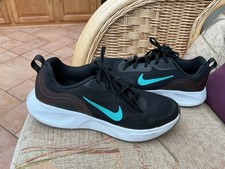Women’s Girls Nike Downshifter Trainers Size 5.5 Black Turquoise VGood Condition