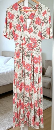 Per una coral orange floral - per,