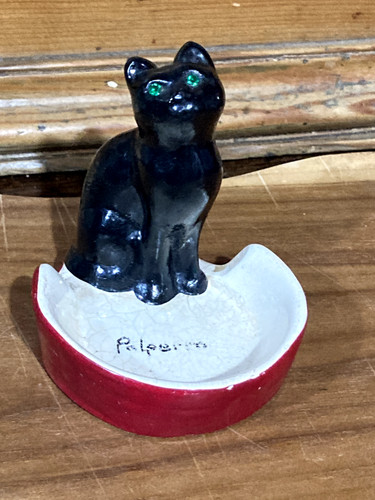 Vtg retro ceramic - ceramic, black