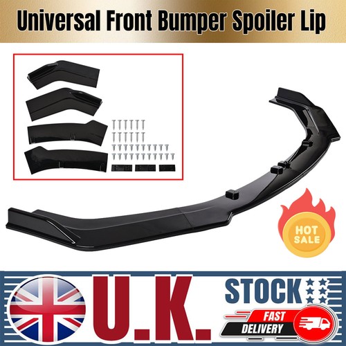Gloss black front bumper lip - gloss,