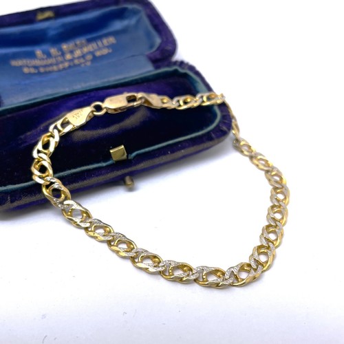 9ct gold double - double, bracelet