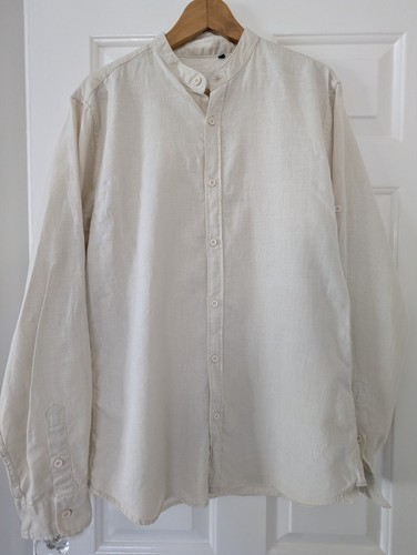 Men 100 linen grandad - linen,