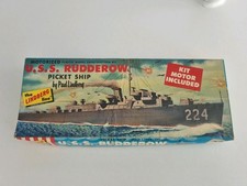 Lindberg 1960 1:300 USS Rudderow Picket Ship Motorised Revell Airfix Tamiya