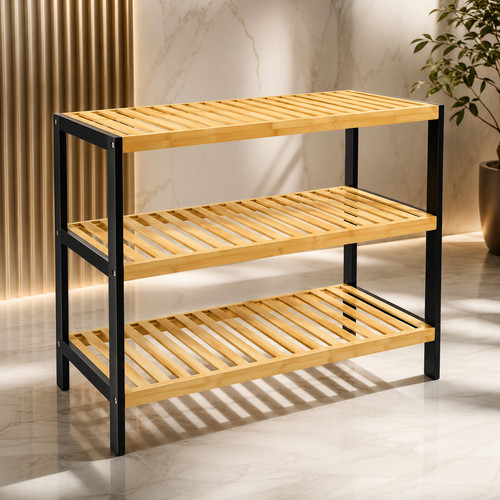 Tier bamboo shoe rack stand - rack,