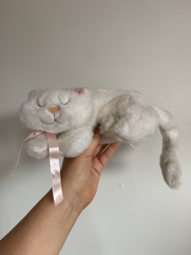 White sleeping cat - white,