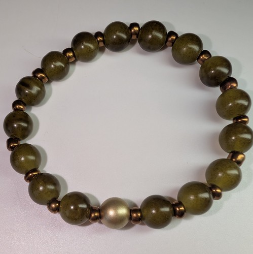Boho olive green stone - olive, stretch