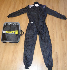 OMP KS-4 Kart Suit Black Men Size M Medium  CIK-FIA Level 1  + Bag