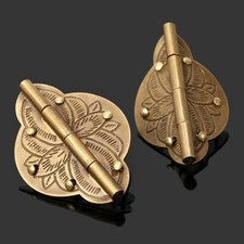 2Pcs Vintage Brass Hinges