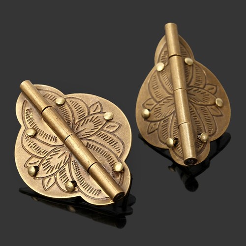 2pcs vintage brass hinges - brass,