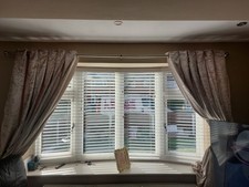 Sienna Crushed Velvet Pair of Fully Lined Eyelet Curtains Natural Champagne