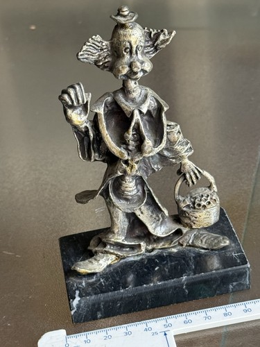 Vintage silver plated jester - silver,