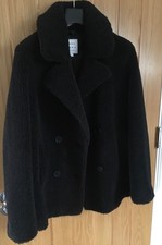 NEW John Lewis, Black Borg teddy Coat 