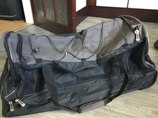 Large black and grey quality Canvas travel hold all, Duffel Bag, Luggage 