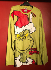 MENS F&F THE GRINCH LONG PYJAMA SET SIZE XL. NEW WITH TAG
