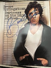 Bruce Springsteen Darkness on the edge of town  Album, Hand Signed Photo Proof