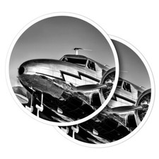 2x Vinyl Stickers Vintage Lockheed Electra Airplane Plane #52371