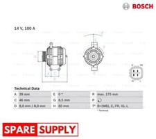 ALTERNATOR FOR HONDA BOSCH 0 986 082 420
