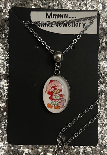 Strawberry shortcake necklace - strawberry,
