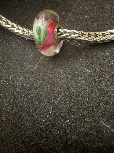 Trollbeads unique white tulip - trollbeads,