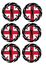 James Bond Union Jack Stickers Six In Total