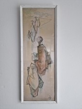 Vintage Mid Century Ernest Ullmann (1900-1975) Lesotho Village Scene Framed